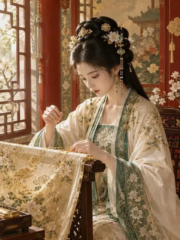 短剧《绣娘阿昭》封面 - 古装传奇题材，主演阿昭 / 苏辞